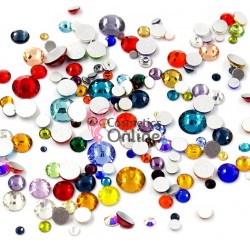 Strasuri din cristale pentru make-up, model Gold SM010 Color Mixt